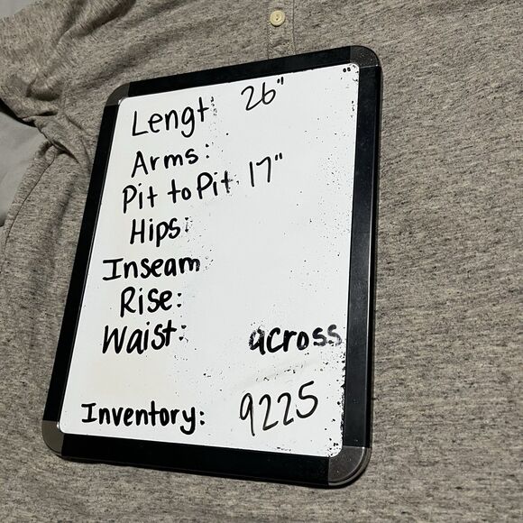 American Eagle Henley T-Shirt Mens Size S Seriously Soft Short Sleeve Gray - Picture 8 of 8